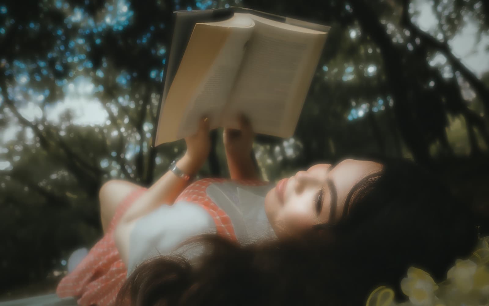 Lost in a storybook, mid-page